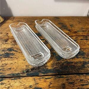 Clear Glass Corn on the Cob Holders